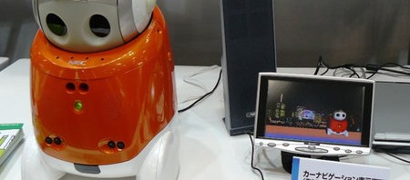 Talk to NEC PaPeRo home robot to reach your destination by the best route