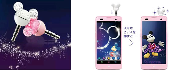 Fujitsu Disney Mobile on docomo F-07E features 23 LED lights which