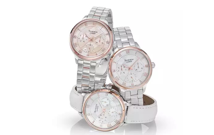 casio mother of pearl watch