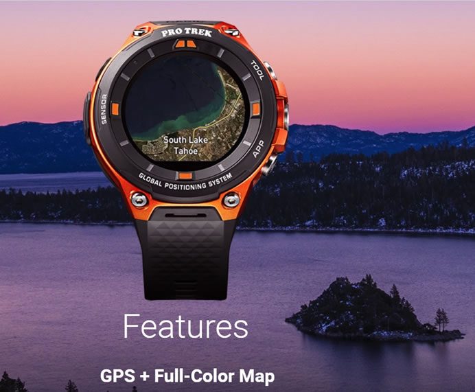 Casio gps sales map watch