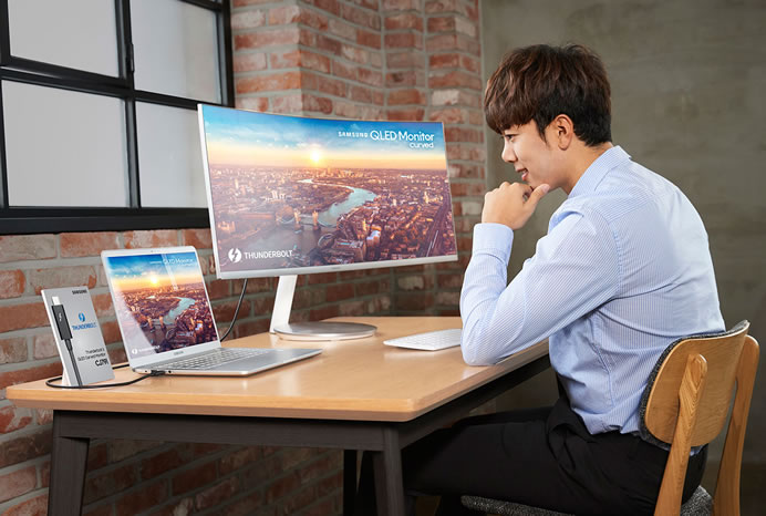 Samsung to Unveil First Thunderbolt 3 QLED Curved Monitor CJ791 at CES ...